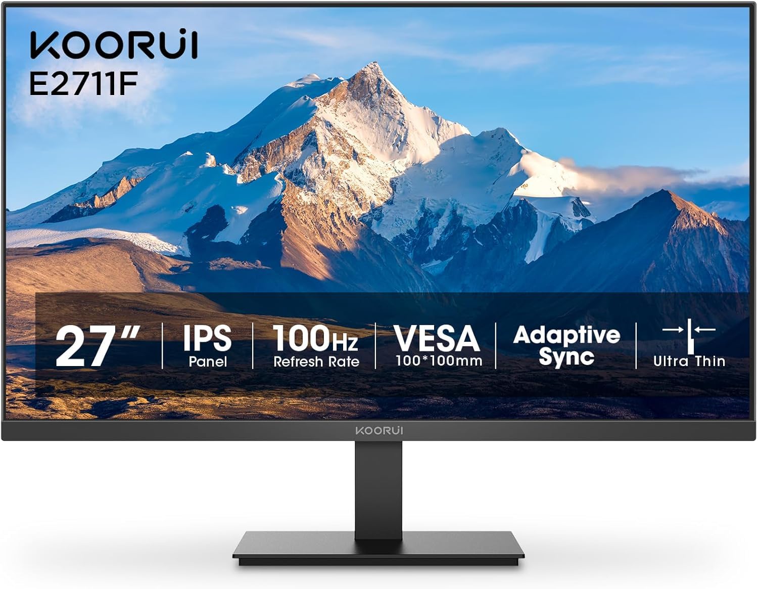KOORUI Monitor FHD de 27 polegadas, monitores de computador Full